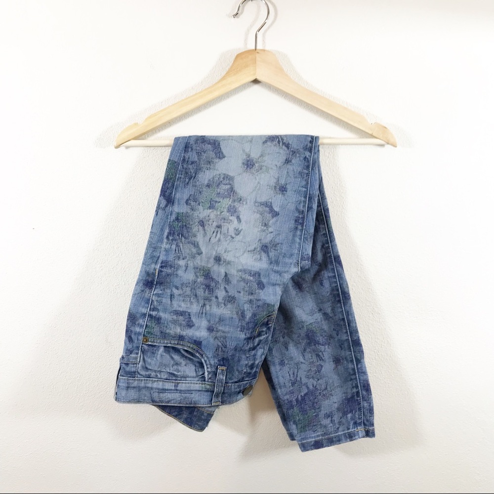 CURRENT/ELLIOTT Stiletto Skinny Jeans Burnt Floral